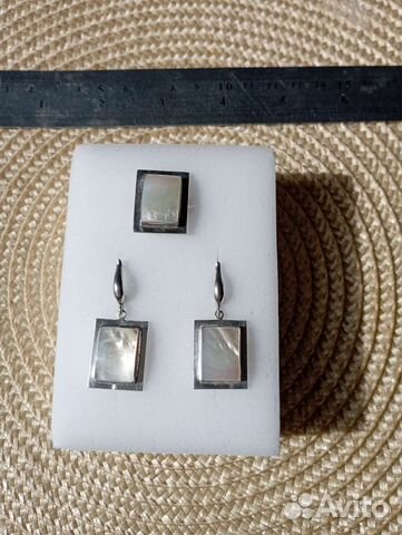 Комплект серебро с перламутром винтаж