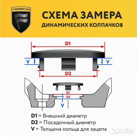 Парящие, динамические колпачки на диски BMW 68/65