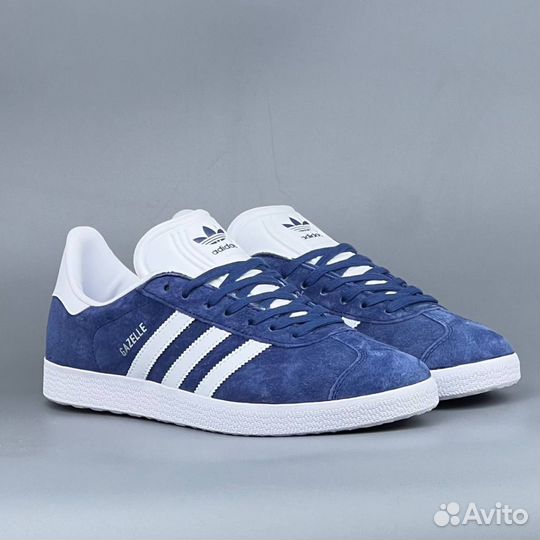 Голубые Adidas Gazelle свежие