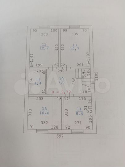 Коттедж 175 м² на участке 8 сот.