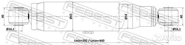 Амортизатор задний GAS.twin tube 25110002R Febest