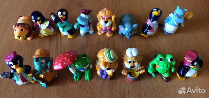 Киндер Пингвины Львята Бегемотики Лягушки Разные