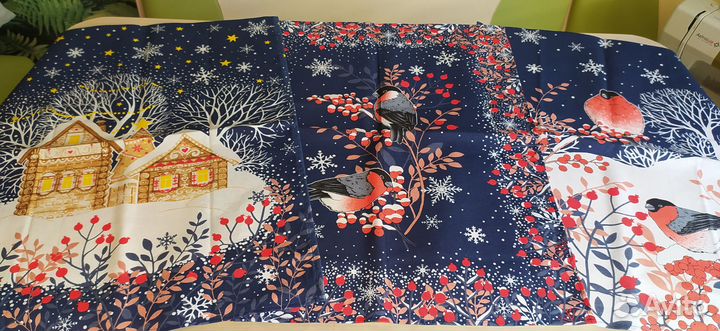 Скатерти кухонные новогодние