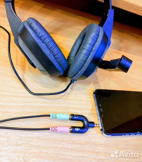 Обьединитель наушники и микрофон пк для смартфона