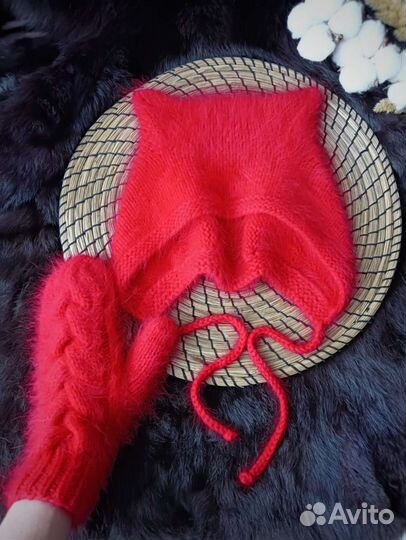 Шапка чепчик с ушками кошки