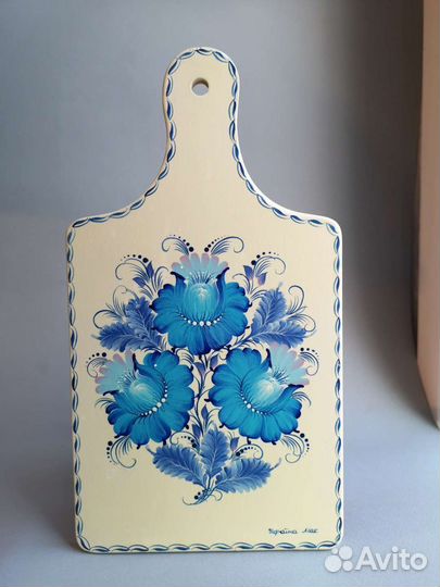 Доска разделочная гжель ручная роспись