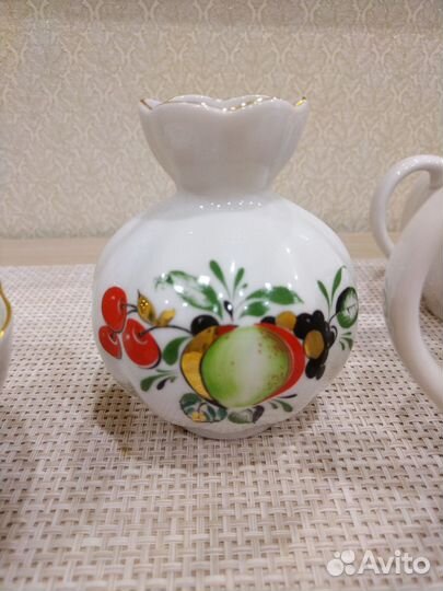 Чайный сервиз «Красное яблоко» лфз, СССР