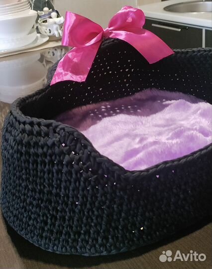 Корзинка из трикотажной пряжи