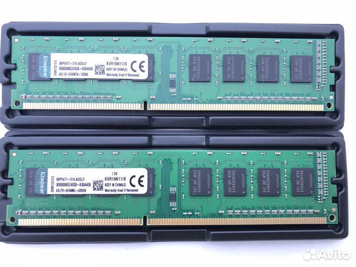 Kingston ddr3 16gb (8+8Gb) 1600MHz kvr16n11/8