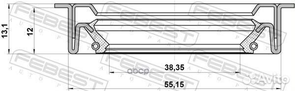 Сальник привода (40X55X12X13) ford focus II 200