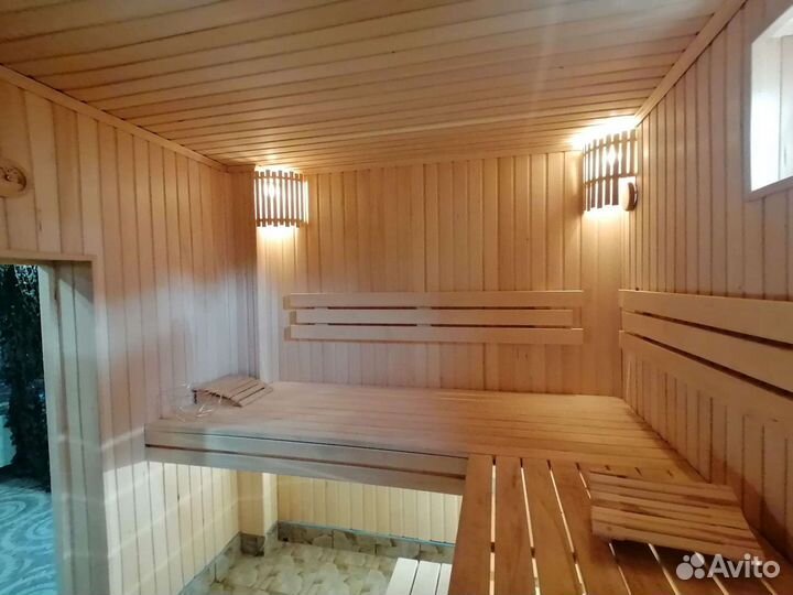 Семейная русская баня на дровах