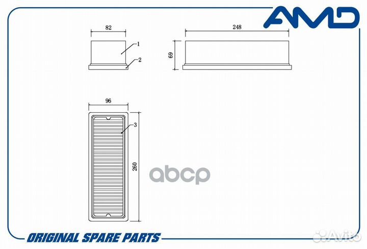 Фильтр воздушный renault (Duster HSA/M) (1.5 dC