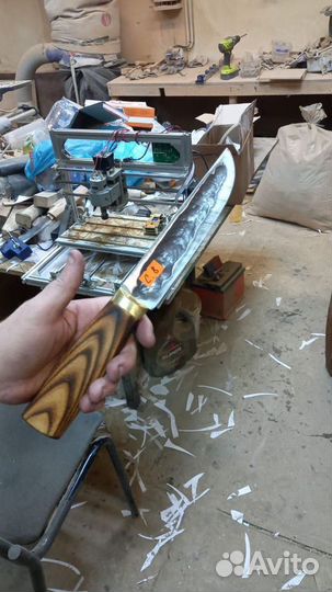 Нож охотничий, заточка в бритву