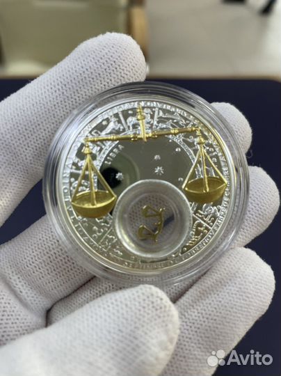Серебряная монета Знаки Зодиака Весы
