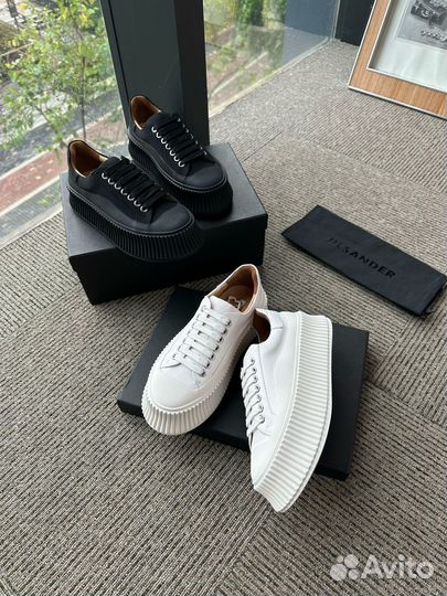 Кеды кожаные Jil Sander