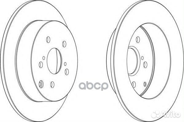 DDF1419 Диск тормозной toyota corolla (E12) 1.4