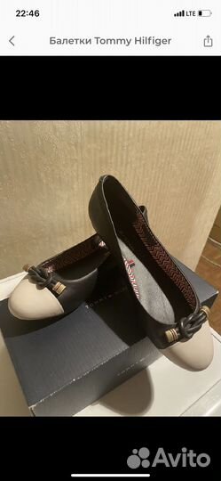 Tommy hilfiger балетки,36 размер