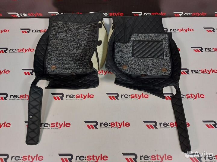 Ковры салона 3D Honda Vezel Правый руль Черные