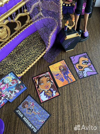 Кукла Монстер Хай клодин вульф с кроватью пижамные