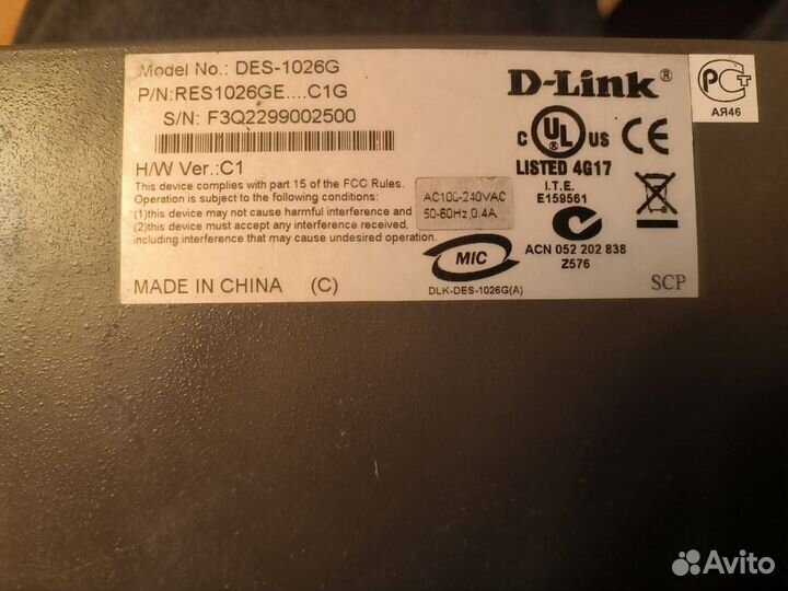 Коммутатор D-Link DES-1026G