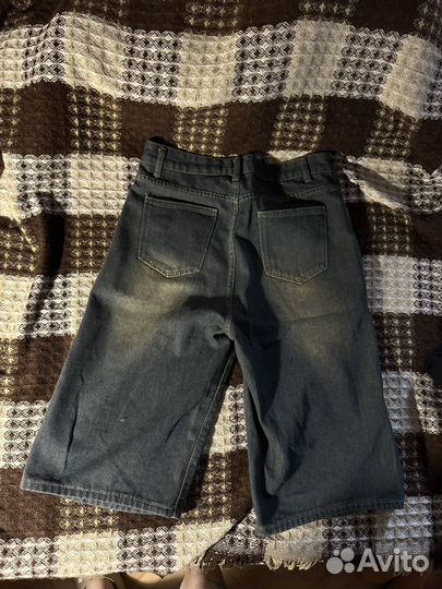 Джинсовые шорты длинные у2k