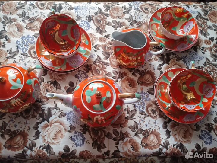 Чайный сервиз Золотой олень