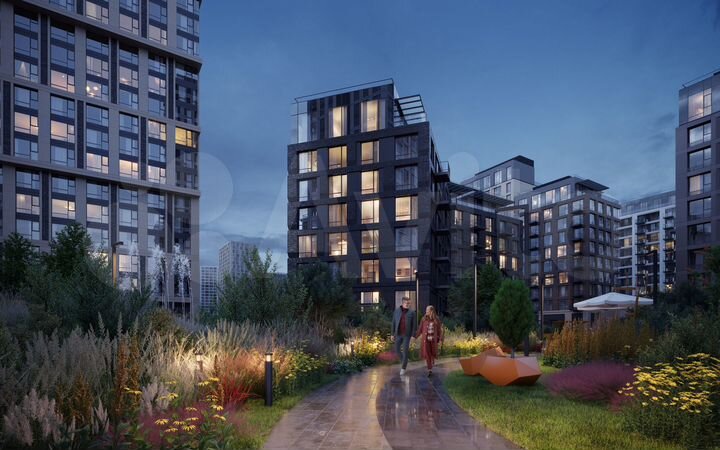 1-к. квартира, 54,4 м², 2/22 эт.