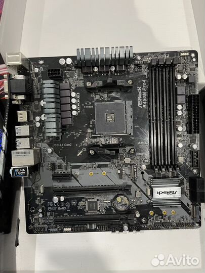 Материнская плата Asrock b450m