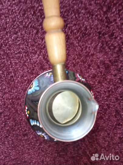 Турка медная гравировка эмаль 330 мл из Турции