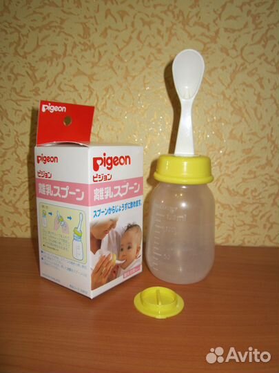 Бутылочка с ложкой Pigeon