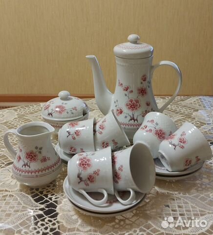 Сервиз чайно-кофейный Inglasur Golditz гдр