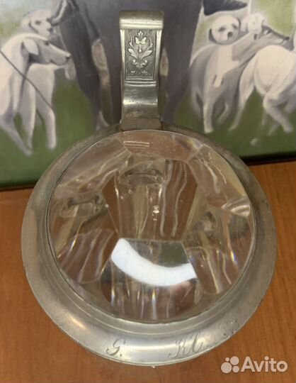 Старинная Немецкая Пивная Кружка с Кристалом. 19в