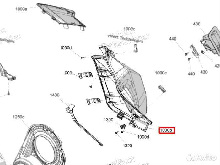 517308535 Панель правая G5 Ski-Doo
