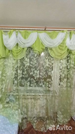 Шторы с ламбрекеном 255/405 см новая