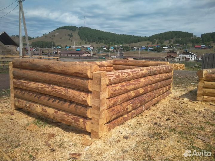 Сруб для бани 3х3,3х5с выносом из хвои и липы