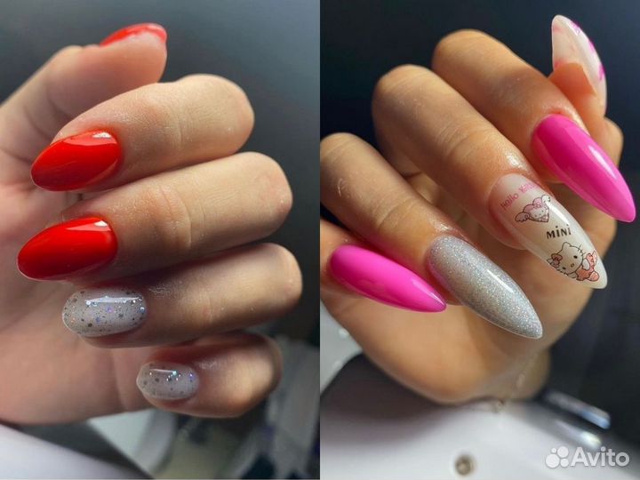 Маникюр с выездом на дом,наращивание ногтей