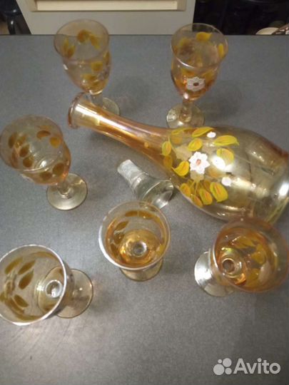 Графин и шесть бокалов,Богемия