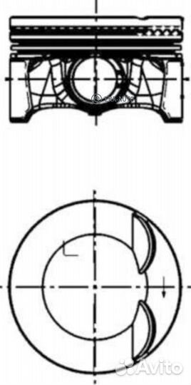 Kolbenschmidt 41198620 Поршень dm.82.51x1.2x1.2x2