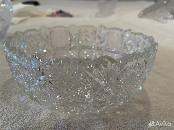 Конфетница хрустальная СССР