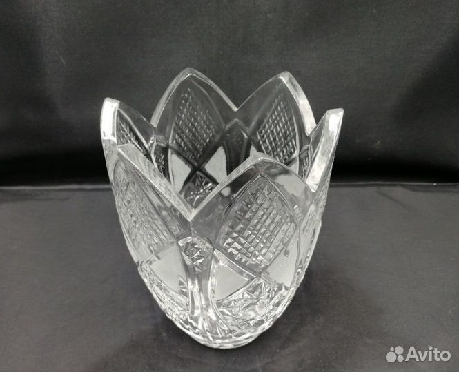 Ваза для цветов 15,5*12 см / хрусталь