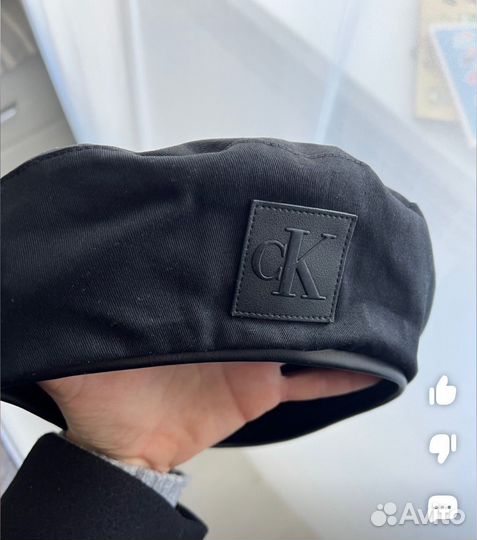 Берет женский черный шапка calvin klein