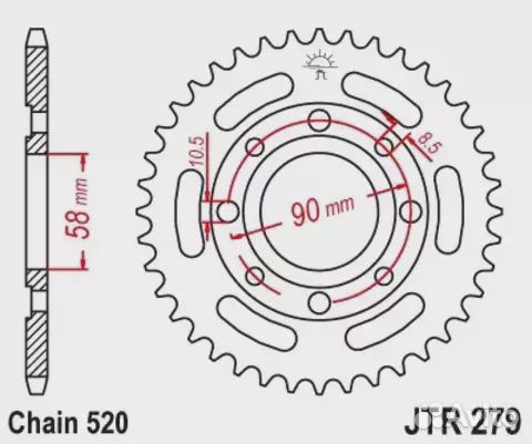 Звезда ведомая JTR279 31