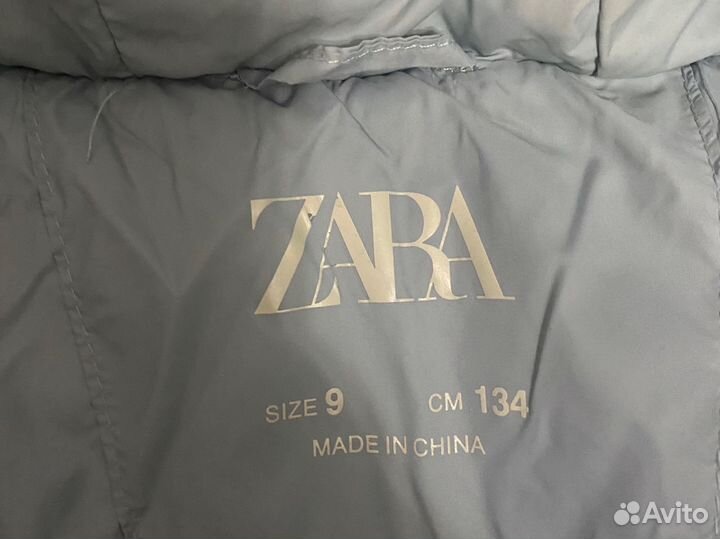 Пуховик zara для девочки