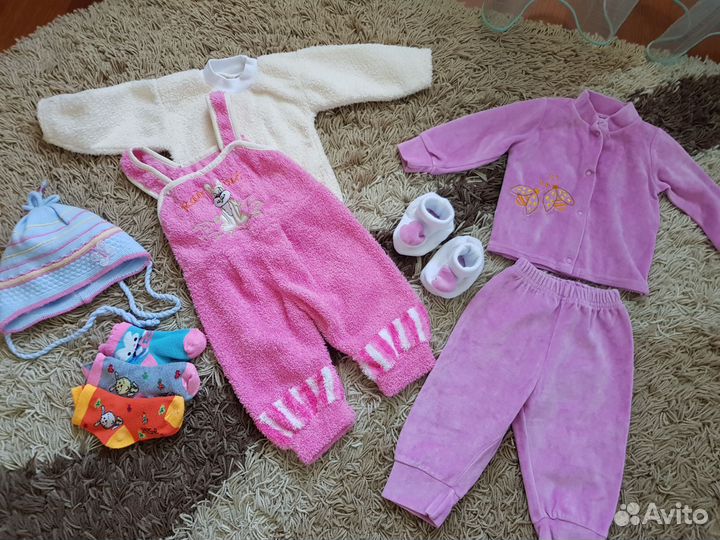 Одежда пакетом для девочки р. 62-74