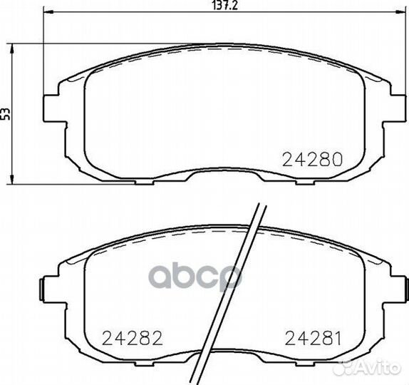 Колодки дисковые передние Suzuki SX4 1.6i VVT