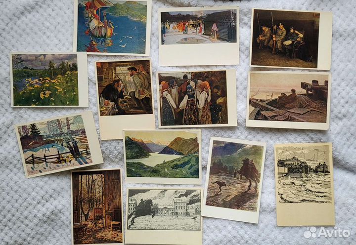 Открытки СССР репродукции картин XIX-XX вв