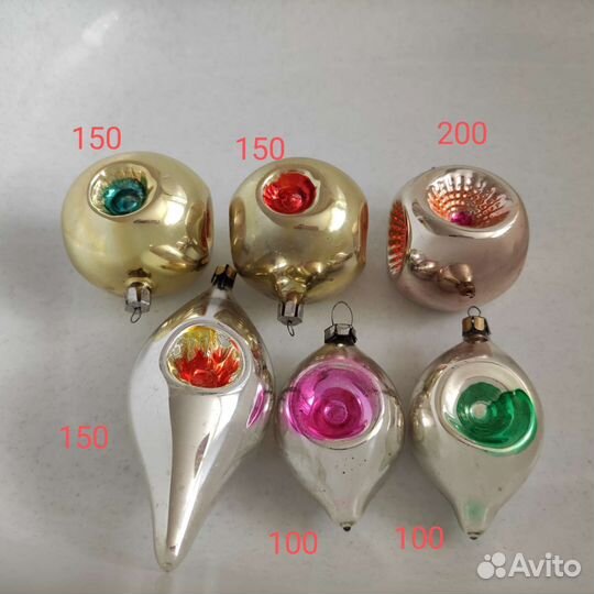 Ёлочные игрушки шары, прожекторы, подвесы СССР
