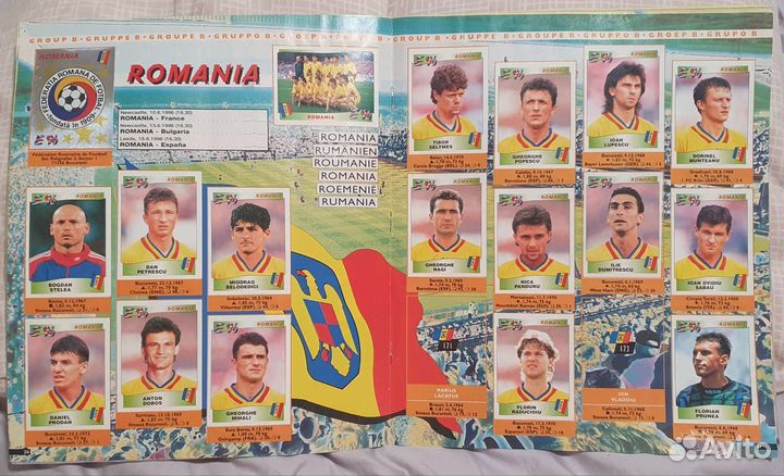 Журнал и наклейки Ч.Е. по футболу 1996г, Panini