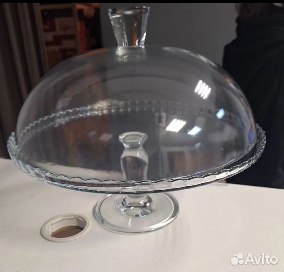 Тортовница на ножке с крышкой d32 см