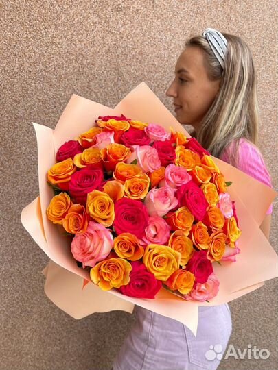 51 роза микс